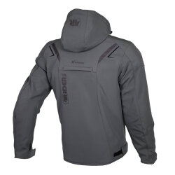 4Riders Rex Pro Korumalı Softshell Motosiklet Montu Gri - 4Riders (1)