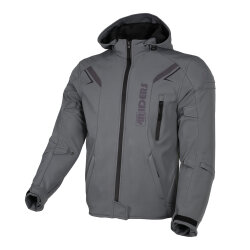 4Riders Rex Pro Korumalı Softshell Motosiklet Montu Gri - 4Riders