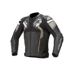 Alpinestars Atem V4 Deri Korumalı Motosiklet Ceketi Siyah / Gri / Beyaz - Thumbnail