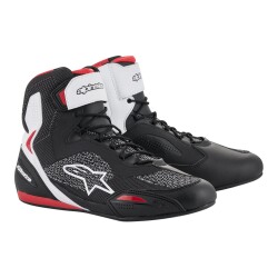Alpinestars Faster-3 Rideknit Korumalı Motosiklet Botu Siyah / Beyaz / Kırmızı - Alpinestars