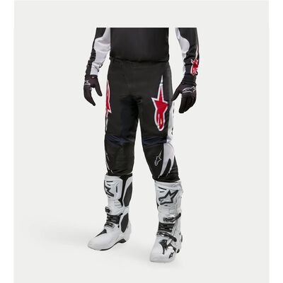 Alpinestars Fluid Lucent Kros Motosiklet Pantolonu Siyah / Beyaz / Kırmızı