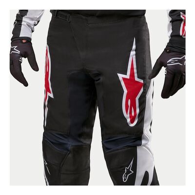 Alpinestars Fluid Lucent Kros Motosiklet Pantolonu Siyah / Beyaz / Kırmızı