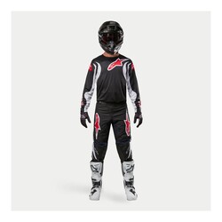 Alpinestars - Alpinestars Fluid Lucent Kros Motosiklet Pantolonu Siyah / Beyaz / Kırmızı (Thumbnail - )