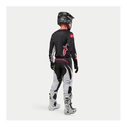Alpinestars Fluid Lucent Kros Motosiklet Pantolonu Siyah / Beyaz / Kırmızı - Thumbnail