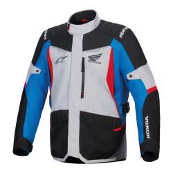 Alpinestars Honda ST-1 WP Korumalı Motosiklet Montu Gri / Siyah / Mavi - Alpinestars