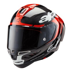 Alpinestars Supertech R10 Carbon Element Spor Motosiklet Kaskı Siyah / Kırmızı / Beyaz - 1