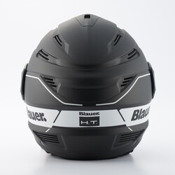Blauer HT - Blauer Brat Korumalı Açık Motosiklet Kaskı Mat Siyah / Beyaz (Thumbnail - )