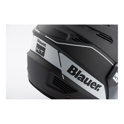 Blauer HT - Blauer Brat Korumalı Açık Motosiklet Kaskı Mat Siyah / Beyaz (Thumbnail - )