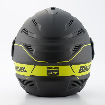 Blauer Brat Korumalı Açık Motosiklet Kaskı Mat Siyah / Sarı