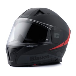 Blauer HT - Blauer Naca Korumalı Motosiklet Kaskı Mat Siyah / Kırmızı (Thumbnail - )