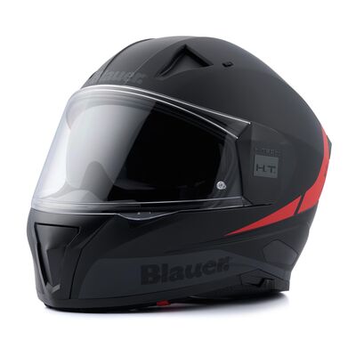 Blauer Naca Korumalı Motosiklet Kaskı Mat Siyah / Kırmızı