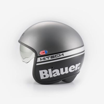 Blauer Pilot Açık Motosiklet Kaskı Mat Gri