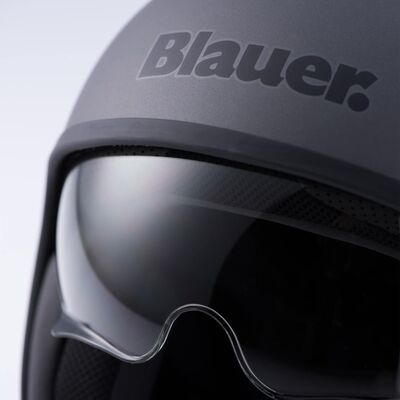 Blauer Pilot Açık Motosiklet Kaskı Titanyum