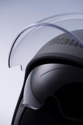 Blauer Pod Açık Motosiklet Kaskı Mat Siyah