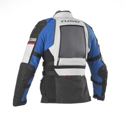 Clover - Clover GTS-4 Airbag Kadın Korumalı Motosiklet Montu Mavi / Gri (Thumbnail - )