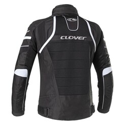 Clover RainJet -2 WP Korumalı Motosiklet Montu Siyah / Beyaz - Thumbnail