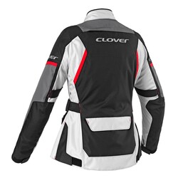 Clover Scout-4 WP Korumalı Kadın Motosiklet Montu Gri / Kırmızı / Siyah - Thumbnail