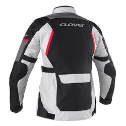 Clover Scout-4 WP Korumalı Motosiklet Montu Gri / Kırmızı / Siyah - Thumbnail
