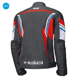 Held Baxley Korumalı Motosiklet Montu Siyah / Kırmızı / Mavi - Thumbnail