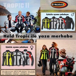 Held Tropic Kadın Yazlık Korumalı Motosiklet Montu Sarı - Thumbnail
