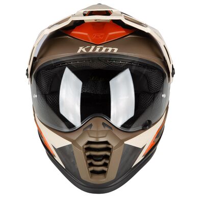 Klim Krios Pro Karbon Adv Charger Motosiklet Kaskı Kahverengi / Bej
