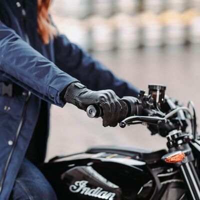 Knox Hadleigh Korumalı Su Geçirmez Deri Motosiklet Kadın Eldiveni