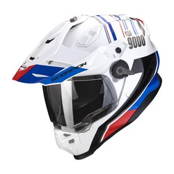 Scorpion - Scorpion ADF-9000 Air Desert Kapalı Motosiklet Kaskı Beyaz / Mavi / Kırmızı (Thumbnail - )