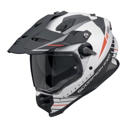Scorpion ADF-9000 Air Feat Kapalı Motosiklet Kaskı Mat Beyaz / Siyah / Kırmızı 