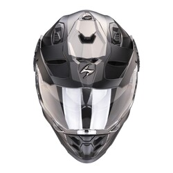 Scorpion - Scorpion ADF-9000 Air Trail Kapalı Motosiklet Kaskı Mat Siyah / Gümüş (Thumbnail - )