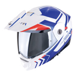 Scorpion ADX-2 Lewis Adv Motosiklet Kaskı Beyaz / Mavi / Kırmızı 