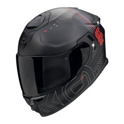 Scorpion Apex EXO-GT SP Carbon Matrix Air Techlane Kapalı Motosiklet Kaskı Mat Siyah / Gri / Kırmızı - Scorpion