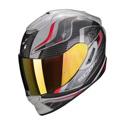 Scorpion - Scorpion EXO 1400 Evo Air Attune Kapalı Motosiklet Kaskı Gri / Siyah / Kırmızı (Thumbnail - )