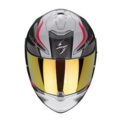 Scorpion EXO 1400 Evo Air Attune Kapalı Motosiklet Kaskı Gri / Siyah / Kırmızı - Thumbnail