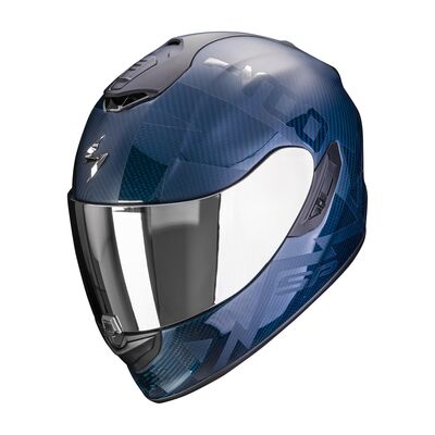 Scorpion EXO 1400 Evo Air Carbon Cerebro Kapalı Motosiklet Kaskı Mavi