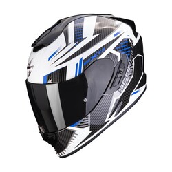 Scorpion EXO 1400 Evo Air Shell Kapalı Motosiklet Kaskı Beyaz / Mavi - Thumbnail