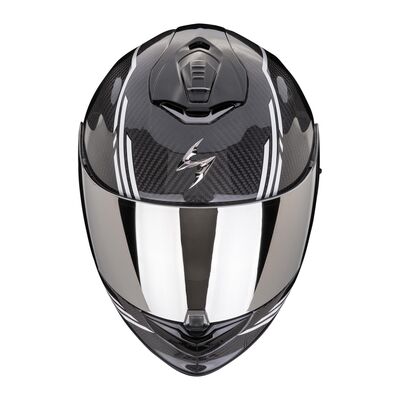 Scorpion EXO 1400 EVO II Air Carbon Reika Kapalı Motosiklet Kaskı Siyah / Beyaz