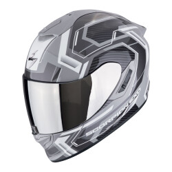 Scorpion EXO 1400 Evo II Air Linart Kapalı Motosiklet Kaskı Gri / Beyaz 