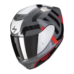 Scorpion EXO 391 Arok Kapalı Motosiklet Kaskı Gri / Kırmızı / Siyah - Thumbnail