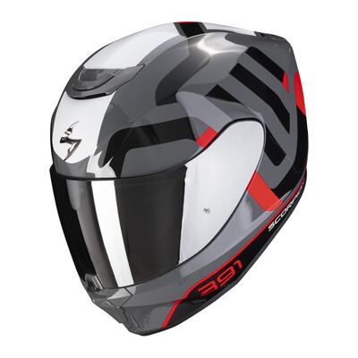 Scorpion EXO 391 Arok Kapalı Motosiklet Kaskı Gri / Kırmızı / Siyah