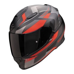 Scorpion EXO 491 Abilis Kapalı Motosiklet Kaskı Mat Siyah / Gümüş / Kırmızı - Scorpion