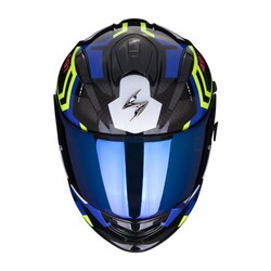 Scorpion EXO 491 Spin Kapalı Motosiklet Kaskı Mavi / Sarı - Thumbnail