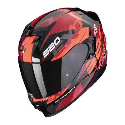 Scorpion Exo 520 Evo Air Cover Kapalı Motosiklet Kaskı Mat Siyah / Kırmızı