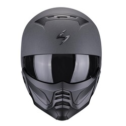 Scorpion EXO COMBAT 2 Graphite Modüler Motosiklet Kaskı Koyu Gri - Thumbnail