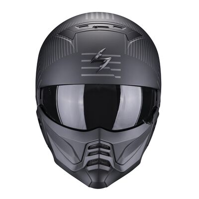 Scorpion EXO COMBAT 2 Miles Modüler Motosiklet Kaskı Koyu Gri