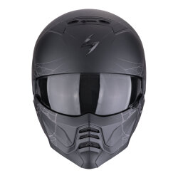 Scorpion EXO COMBAT 2 Spider Web Modüler Motosiklet Kaskı Mat Siyah / Gümüş - Scorpion (1)