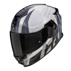 GARAJJ Scorpion Apex EXO-GT SP Carbon Matrix Air Touradven Kapalı Motosiklet Kaskı İnci Beyazı / Gümüş - Scorpion