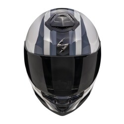 GARAJJ Scorpion Apex EXO-GT SP Carbon Matrix Air Touradven Kapalı Motosiklet Kaskı İnci Beyazı / Gümüş - Scorpion (1)