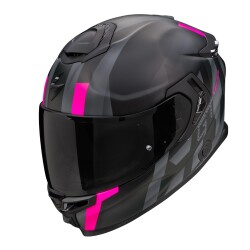 GARAJJ Scorpion Apex EXO-GT SP Carbon Matrix Air Touradven Kapalı Motosiklet Kaskı Mat Siyah / Pembe - Scorpion