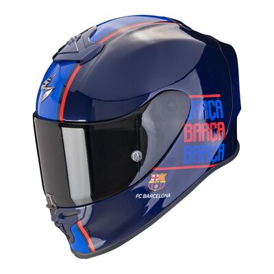 Scorpion EXO R1 Evo Air FC Barselona Lisanslı Spor Motosiklet Kaskı Mavi