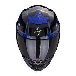 Scorpion - Scorpion EXO R1 Evo Air Gaz Spor Motosiklet Kaskı Siyah / Mavi (Thumbnail - )